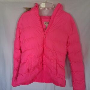 Arizona Jean Company Bright Pink Womans Puffer Jacket